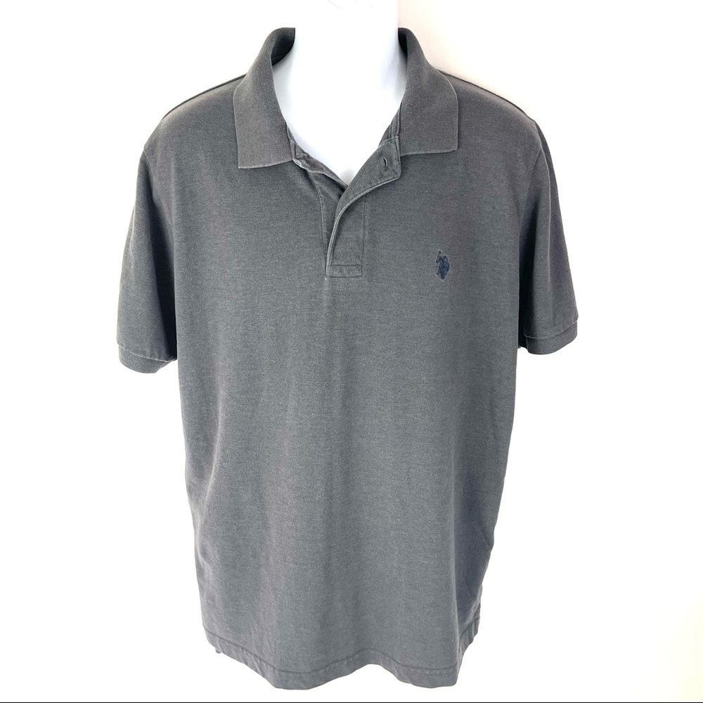 US Polo Assn Men’s Gray Polo Shirt L